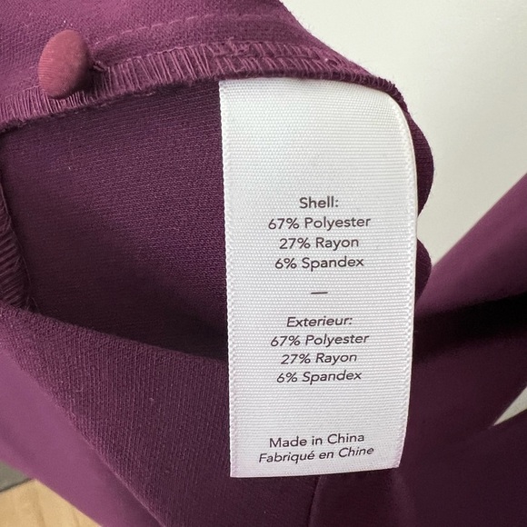 Likely Keller plum purple long sleeve mini dress with cut out detail size 6 - Picture 10 of 10